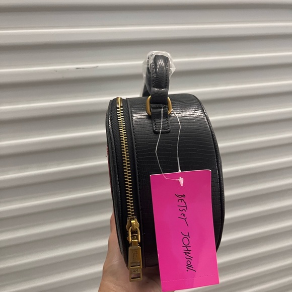 Betsey Johnson Black Mini Bag with Vibrant Embroidery - Picture 3 of 7